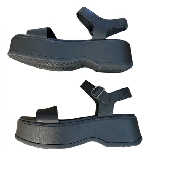 NWOT Sorel DaySpring Ankle-Strap Platform Black Sandals – Sz 9 - Picture 5 of 7